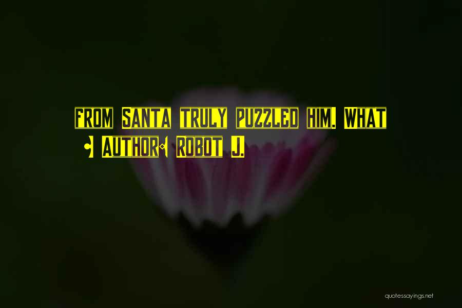 Robot J. Quotes: From Santa Truly Puzzled Him. What