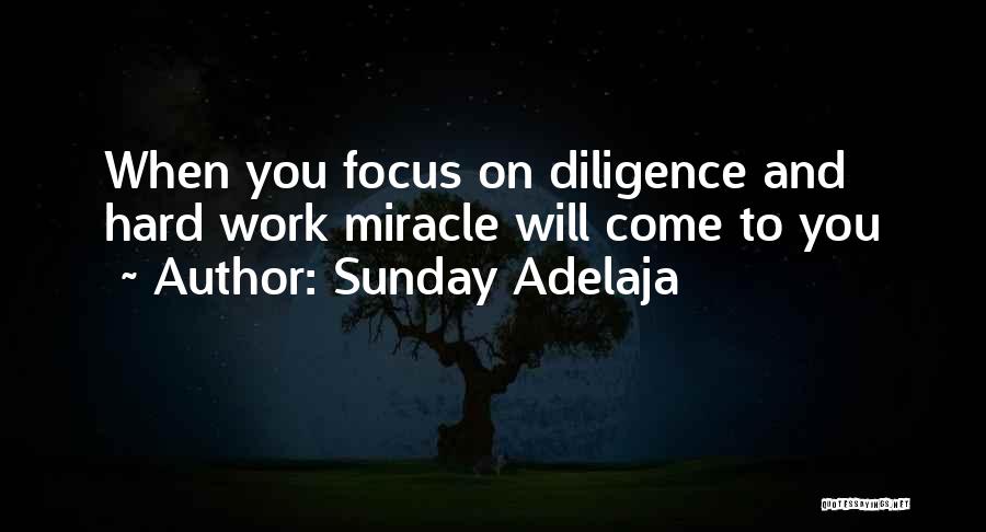 Sunday Adelaja Quotes: When You Focus On Diligence And Hard Work Miracle Will Come To You