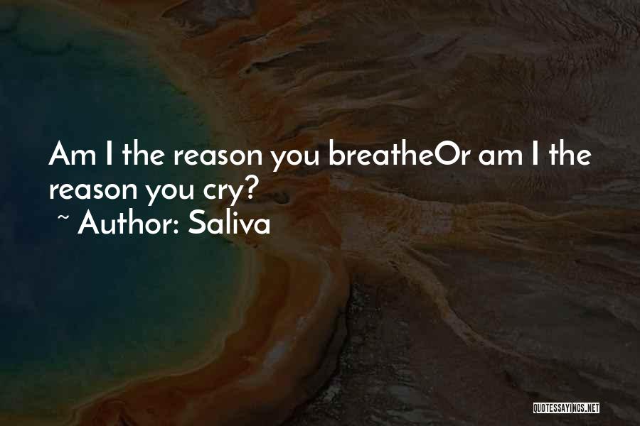 Saliva Quotes: Am I The Reason You Breatheor Am I The Reason You Cry?