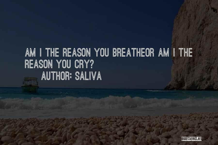 Saliva Quotes: Am I The Reason You Breatheor Am I The Reason You Cry?