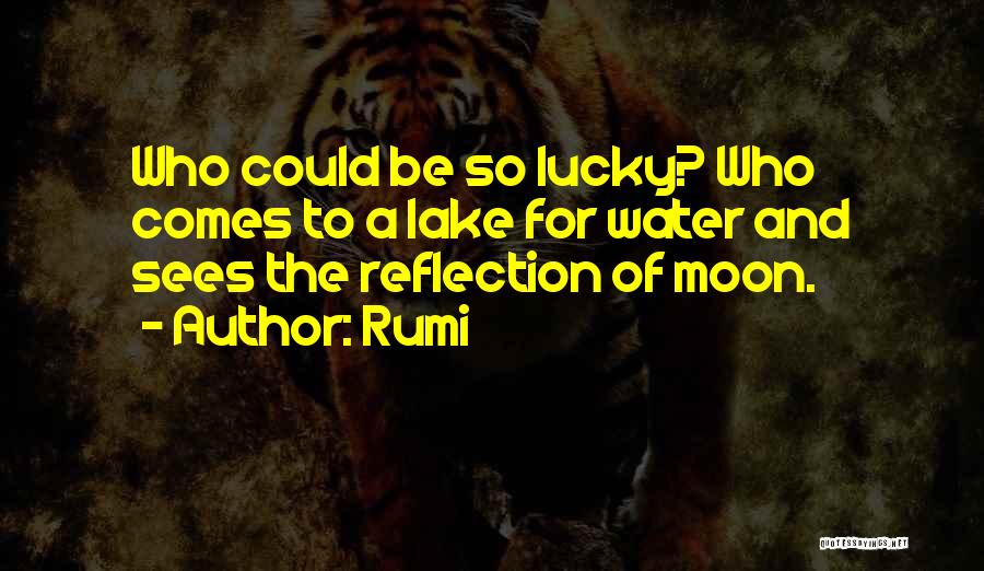 Rumi Quotes: Who Could Be So Lucky? Who Comes To A Lake For Water And Sees The Reflection Of Moon.