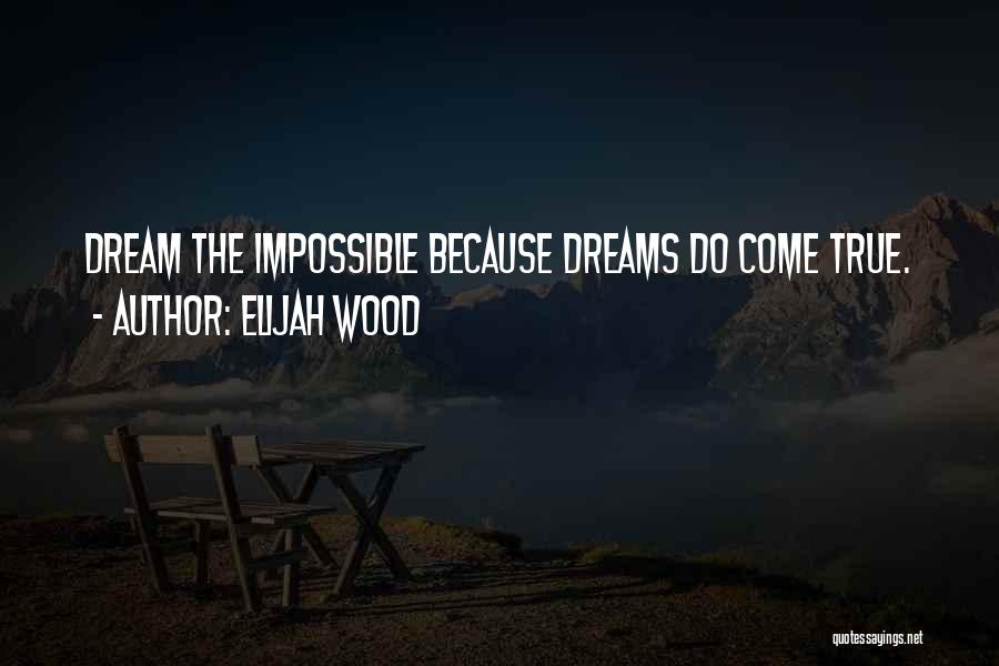 Elijah Wood Quotes: Dream The Impossible Because Dreams Do Come True.