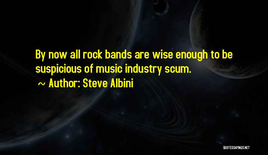 Steve Albini Quotes: By Now All Rock Bands Are Wise Enough To Be Suspicious Of Music Industry Scum.