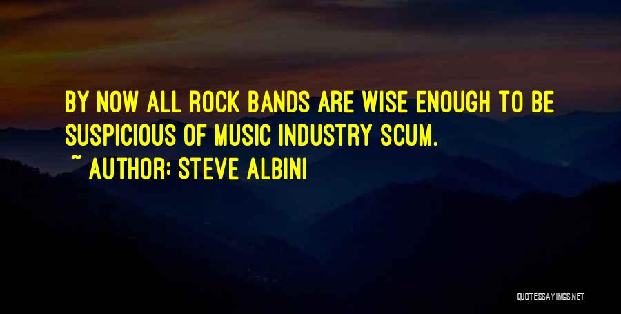 Steve Albini Quotes: By Now All Rock Bands Are Wise Enough To Be Suspicious Of Music Industry Scum.