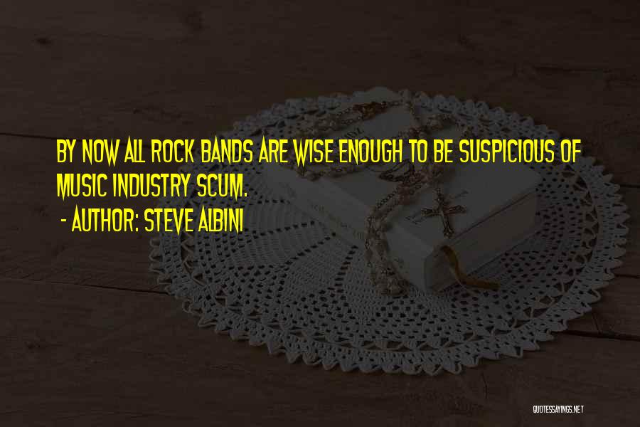 Steve Albini Quotes: By Now All Rock Bands Are Wise Enough To Be Suspicious Of Music Industry Scum.