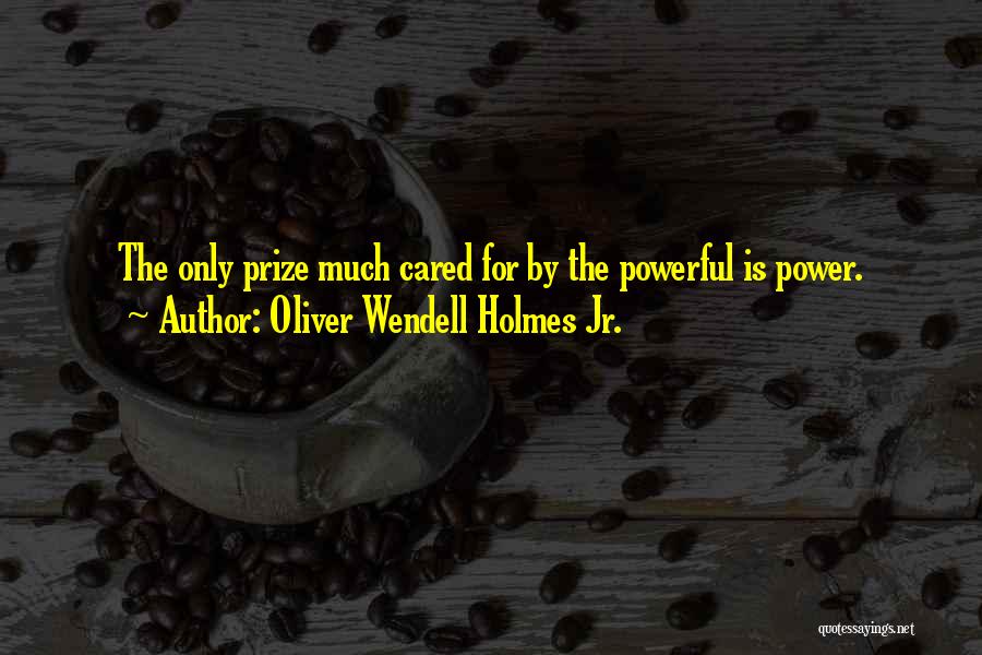 Oliver Wendell Holmes Jr. Quotes: The Only Prize Much Cared For By The Powerful Is Power.