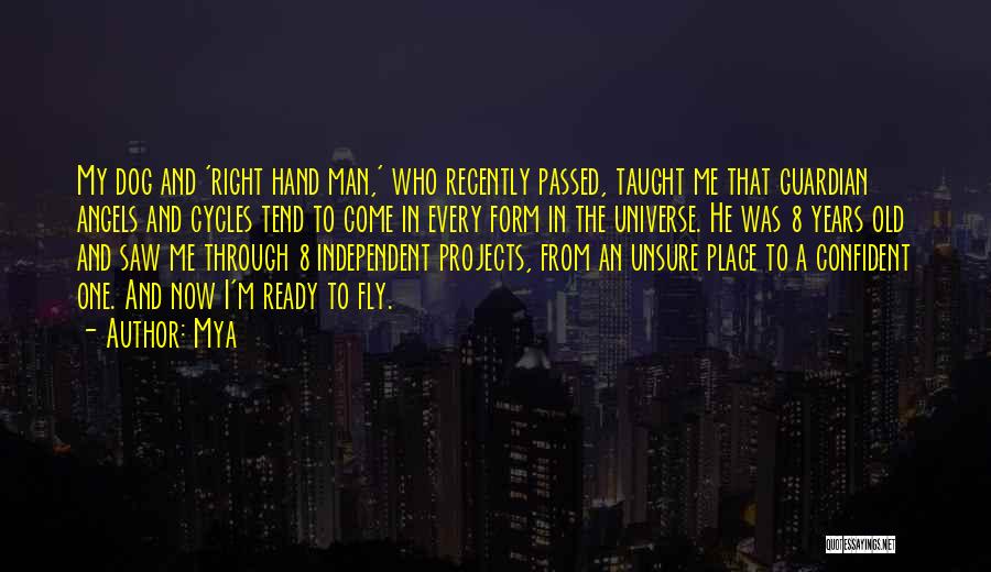 Mya Quotes: My Dog And 'right Hand Man,' Who Recently Passed, Taught Me That Guardian Angels And Cycles Tend To Come In