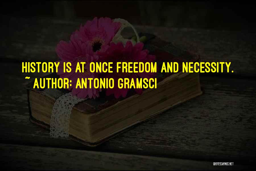 Antonio Gramsci Quotes: History Is At Once Freedom And Necessity.