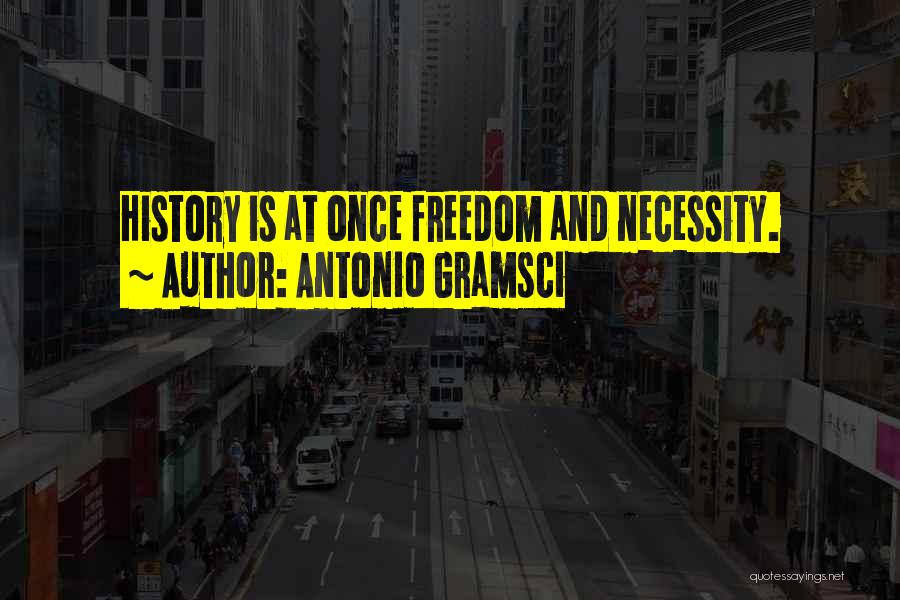 Antonio Gramsci Quotes: History Is At Once Freedom And Necessity.