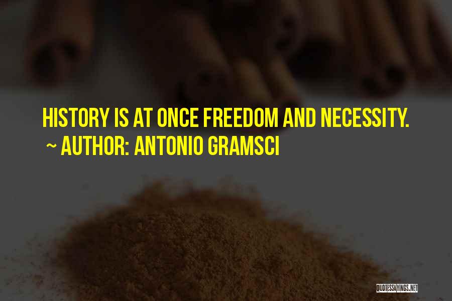 Antonio Gramsci Quotes: History Is At Once Freedom And Necessity.
