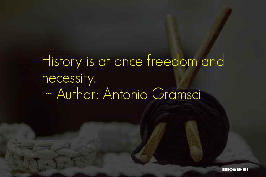 Antonio Gramsci Quotes: History Is At Once Freedom And Necessity.