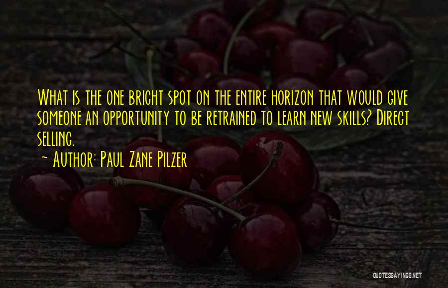 Paul Zane Pilzer Quotes: What Is The One Bright Spot On The Entire Horizon That Would Give Someone An Opportunity To Be Retrained To