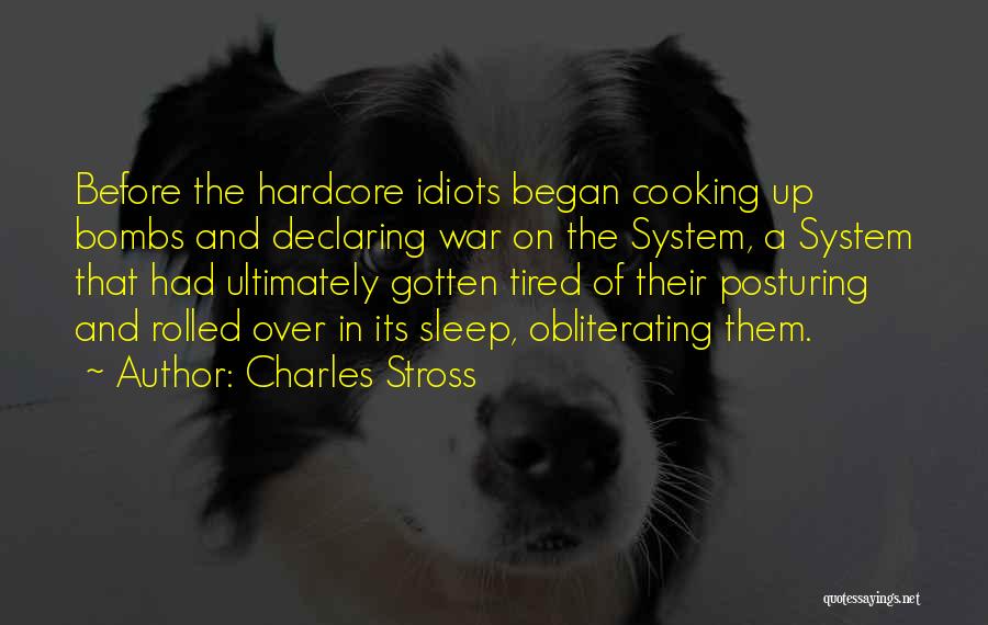 Charles Stross Quotes: Before The Hardcore Idiots Began Cooking Up Bombs And Declaring War On The System, A System That Had Ultimately Gotten