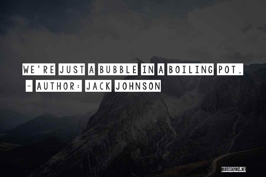 Jack Johnson Quotes: We're Just A Bubble In A Boiling Pot.