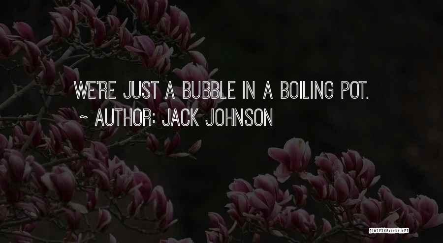 Jack Johnson Quotes: We're Just A Bubble In A Boiling Pot.