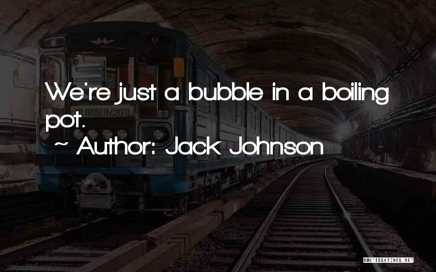 Jack Johnson Quotes: We're Just A Bubble In A Boiling Pot.