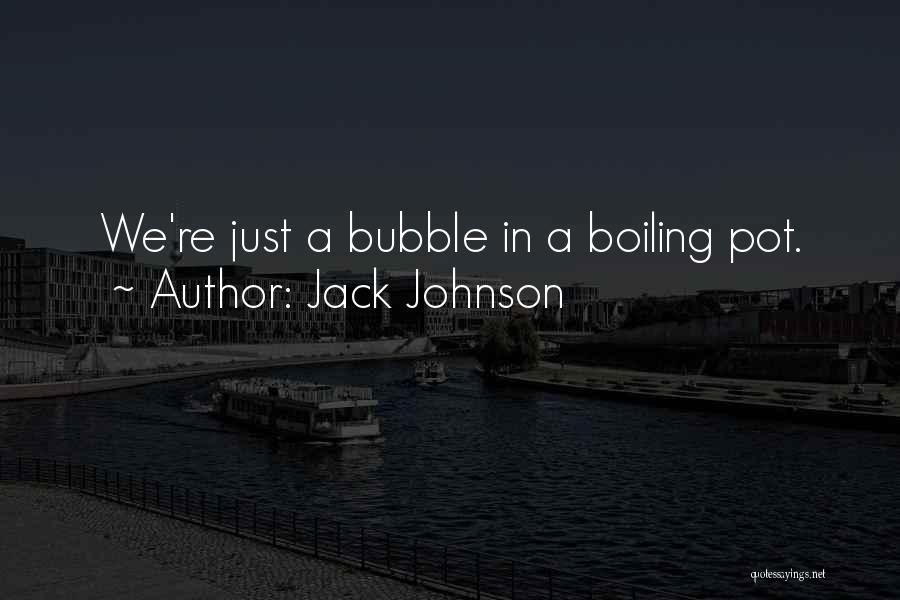 Jack Johnson Quotes: We're Just A Bubble In A Boiling Pot.