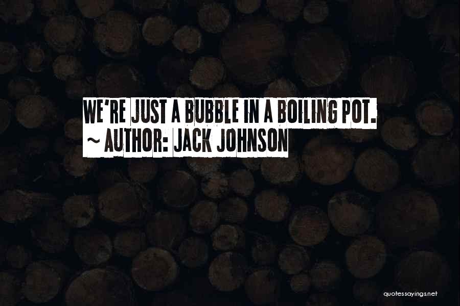 Jack Johnson Quotes: We're Just A Bubble In A Boiling Pot.