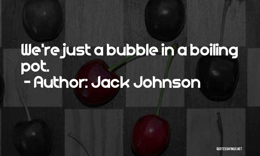 Jack Johnson Quotes: We're Just A Bubble In A Boiling Pot.