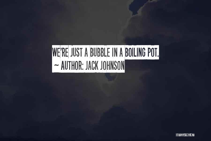 Jack Johnson Quotes: We're Just A Bubble In A Boiling Pot.