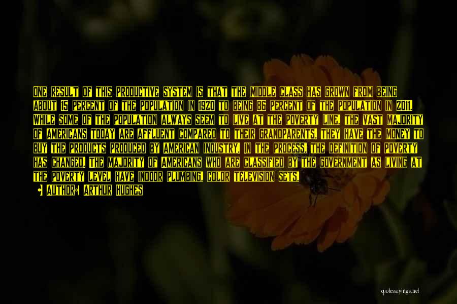 Arthur Hughes Quotes: One Result Of This Productive System Is That The Middle Class Has Grown From Being About 15 Percent Of The