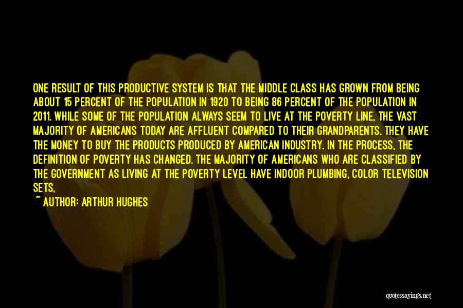 Arthur Hughes Quotes: One Result Of This Productive System Is That The Middle Class Has Grown From Being About 15 Percent Of The