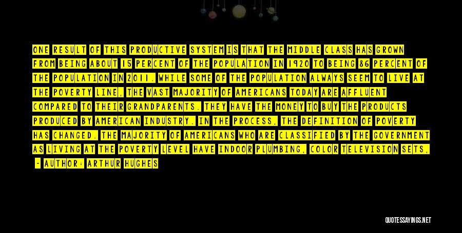 Arthur Hughes Quotes: One Result Of This Productive System Is That The Middle Class Has Grown From Being About 15 Percent Of The