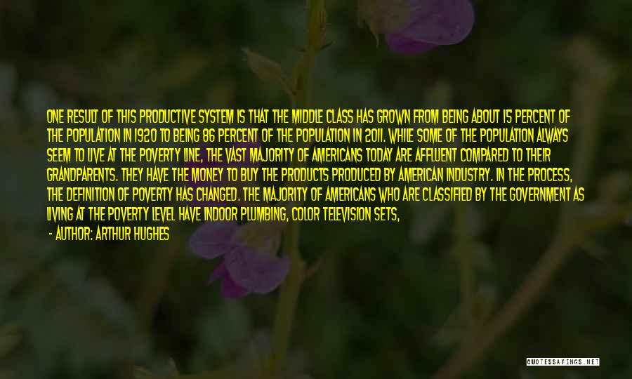 Arthur Hughes Quotes: One Result Of This Productive System Is That The Middle Class Has Grown From Being About 15 Percent Of The