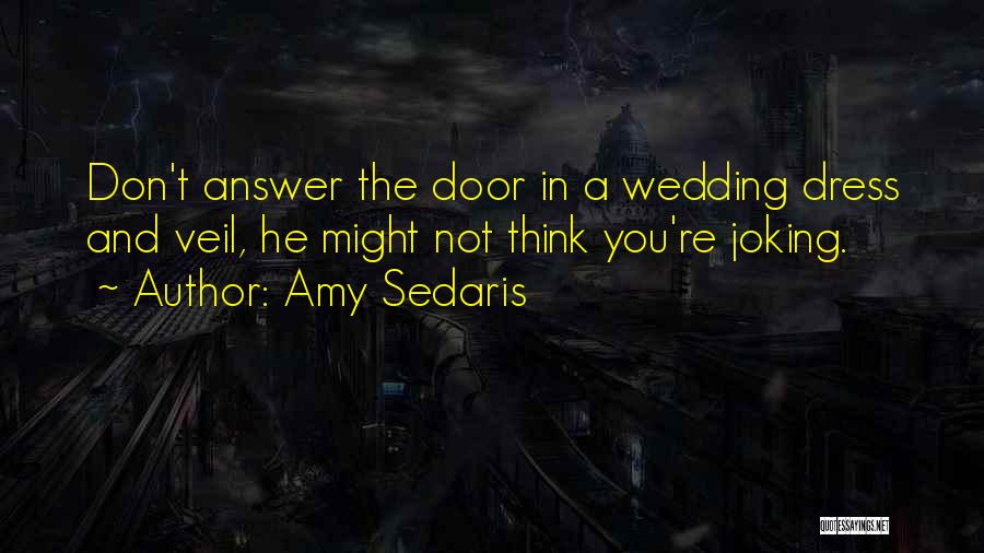 Amy Sedaris Quotes: Don't Answer The Door In A Wedding Dress And Veil, He Might Not Think You're Joking.