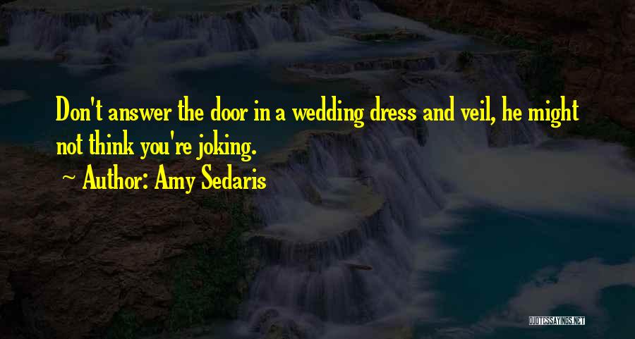 Amy Sedaris Quotes: Don't Answer The Door In A Wedding Dress And Veil, He Might Not Think You're Joking.