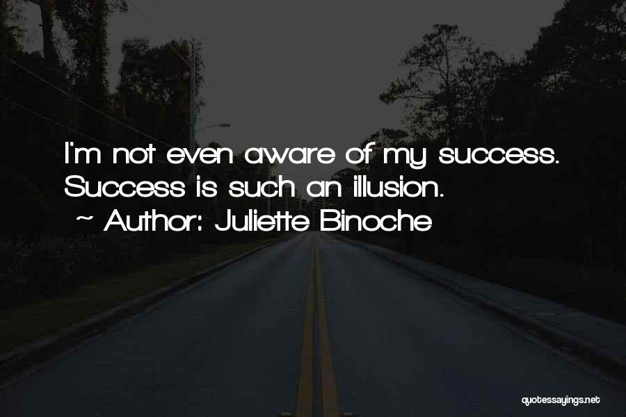 Juliette Binoche Quotes: I'm Not Even Aware Of My Success. Success Is Such An Illusion.