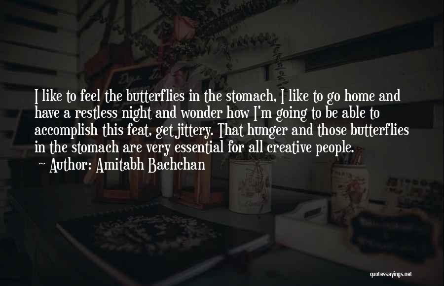 Amitabh Bachchan Quotes: I Like To Feel The Butterflies In The Stomach, I Like To Go Home And Have A Restless Night And