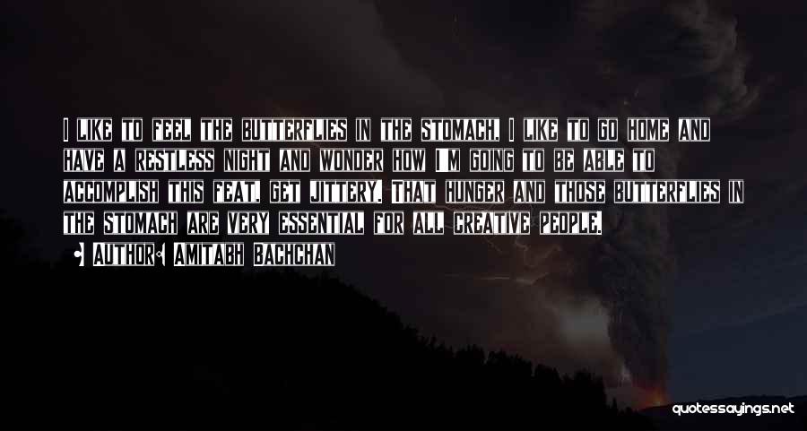 Amitabh Bachchan Quotes: I Like To Feel The Butterflies In The Stomach, I Like To Go Home And Have A Restless Night And