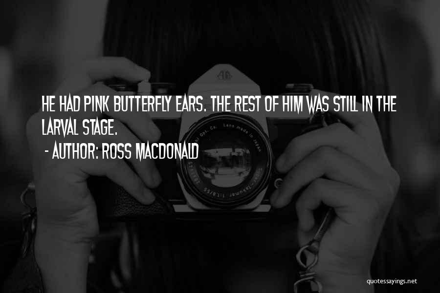 Ross Macdonald Quotes: He Had Pink Butterfly Ears. The Rest Of Him Was Still In The Larval Stage.