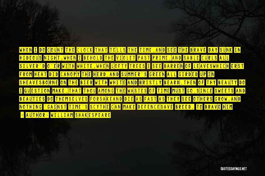 William Shakespeare Quotes: When I Do Count The Clock That Tells The Time,and See The Brave Day Sunk In Hideous Night;when I Behold