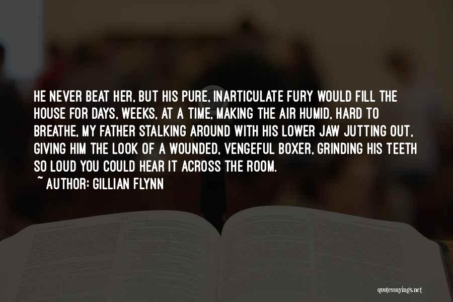 Gillian Flynn Quotes: He Never Beat Her, But His Pure, Inarticulate Fury Would Fill The House For Days, Weeks, At A Time, Making