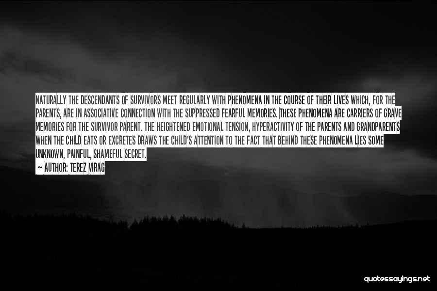 Terez Virag Quotes: Naturally The Descendants Of Survivors Meet Regularly With Phenomena In The Course Of Their Lives Which, For The Parents, Are