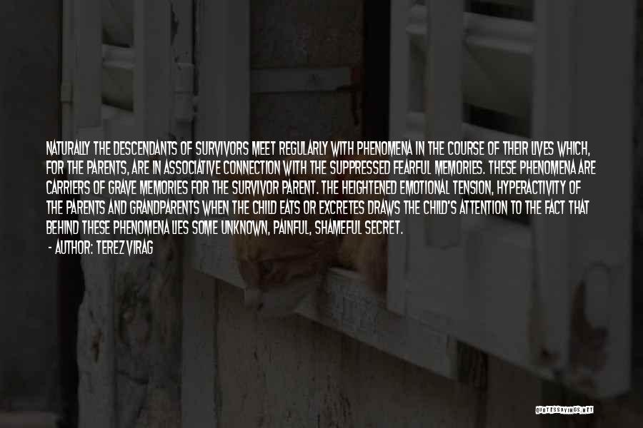 Terez Virag Quotes: Naturally The Descendants Of Survivors Meet Regularly With Phenomena In The Course Of Their Lives Which, For The Parents, Are