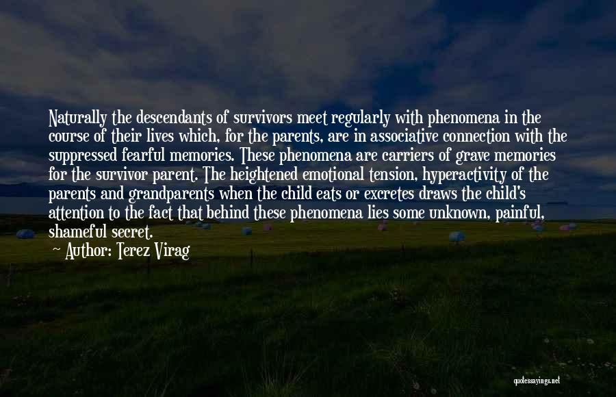 Terez Virag Quotes: Naturally The Descendants Of Survivors Meet Regularly With Phenomena In The Course Of Their Lives Which, For The Parents, Are