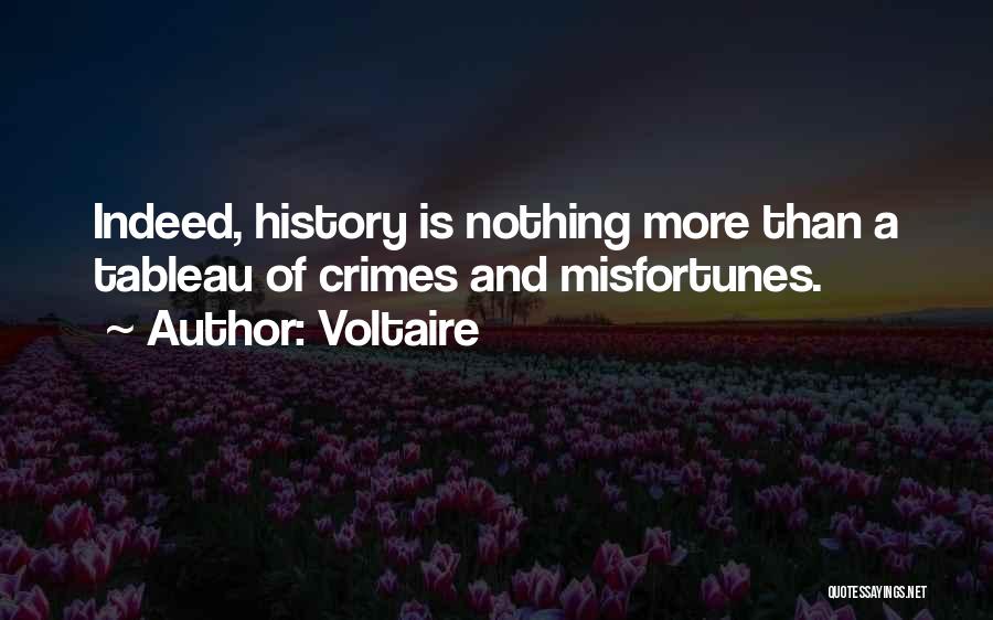 Voltaire Quotes: Indeed, History Is Nothing More Than A Tableau Of Crimes And Misfortunes.