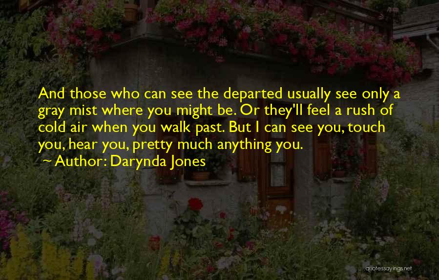 Darynda Jones Quotes: And Those Who Can See The Departed Usually See Only A Gray Mist Where You Might Be. Or They'll Feel