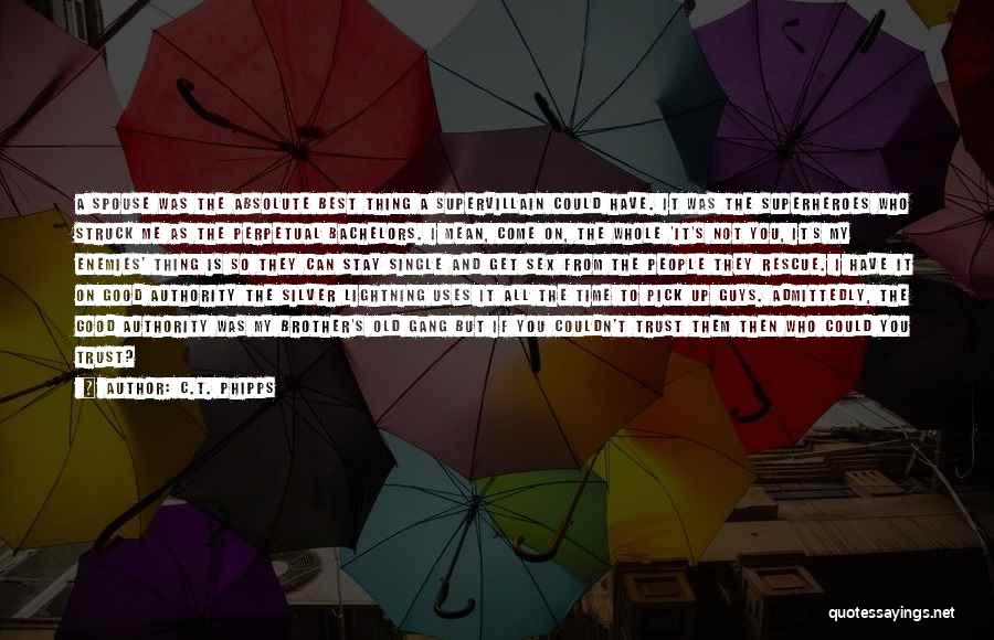 C.T. Phipps Quotes: A Spouse Was The Absolute Best Thing A Supervillain Could Have. It Was The Superheroes Who Struck Me As The