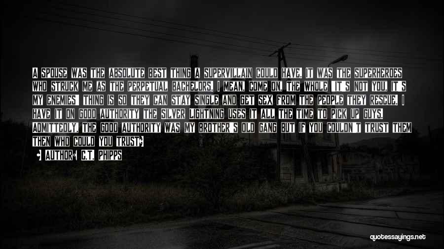 C.T. Phipps Quotes: A Spouse Was The Absolute Best Thing A Supervillain Could Have. It Was The Superheroes Who Struck Me As The