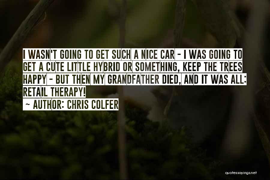 Chris Colfer Quotes: I Wasn't Going To Get Such A Nice Car - I Was Going To Get A Cute Little Hybrid Or