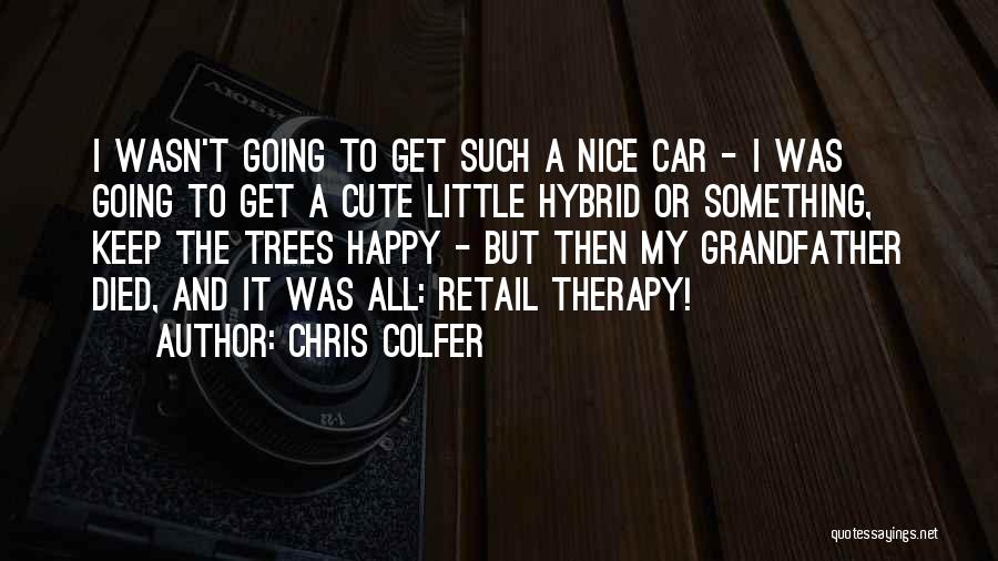 Chris Colfer Quotes: I Wasn't Going To Get Such A Nice Car - I Was Going To Get A Cute Little Hybrid Or