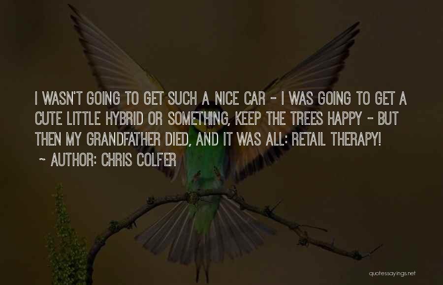 Chris Colfer Quotes: I Wasn't Going To Get Such A Nice Car - I Was Going To Get A Cute Little Hybrid Or