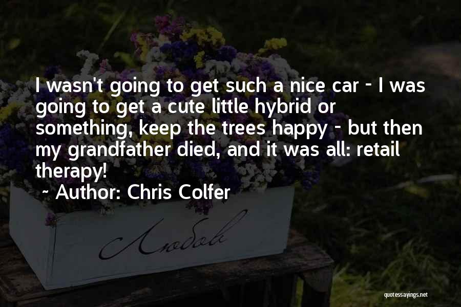 Chris Colfer Quotes: I Wasn't Going To Get Such A Nice Car - I Was Going To Get A Cute Little Hybrid Or