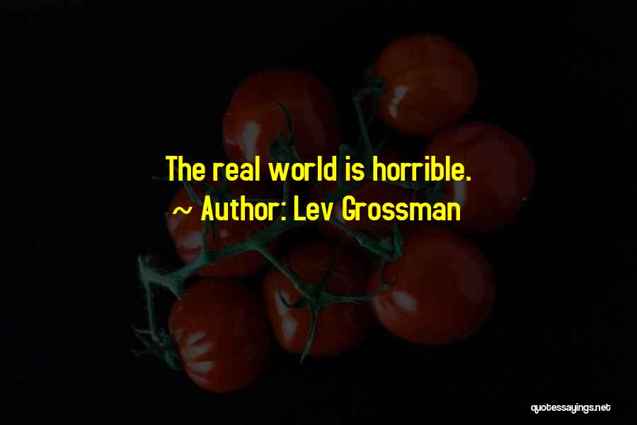 Lev Grossman Quotes: The Real World Is Horrible.