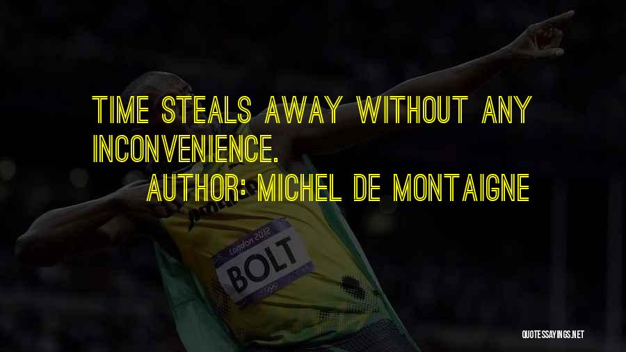 Michel De Montaigne Quotes: Time Steals Away Without Any Inconvenience.