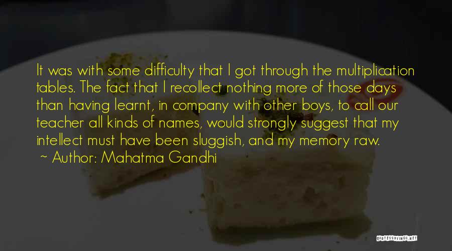 Mahatma Gandhi Quotes: It Was With Some Difficulty That I Got Through The Multiplication Tables. The Fact That I Recollect Nothing More Of